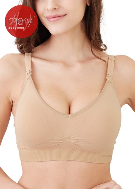 98811F (Nude) Responsive Antibacterial Seamless Maternity Nursing Bra